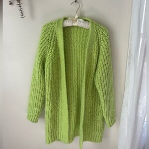 Zara Lime Green Knit Cardigan